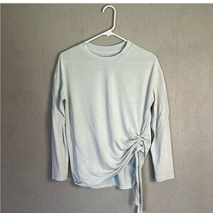 🍋 LIKE NEW Lululemon Side Cinch Long Sleeve Crew - Ocean Air - Size 6 (??)